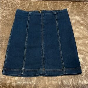 Free People Dark Blue Mini Skirt